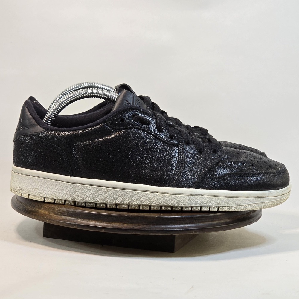 Air Jordan 1 Low OG Premium Shoes Womens Size 9.5 Black Sparkle Retro AH7232-011